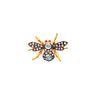 Silver and Gold Blue Zircon Bug Brooch