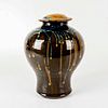 Paul Chaleff (American, b.1947) Large Stoneware Jardiniere Lidded Jar