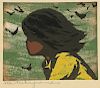 Tadashi Nakayama (b. 1927) "Girl in the Wind", 1956