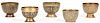 5 19th C Bronze Batuka Ceremonial Bowls