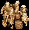 Antique Japanese Ivory Figural Group
