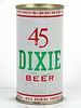 1957 Dixie 45 Beer 12oz Flat Top Can 53-39 New Orleans, Louisiana