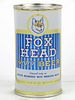 1958 Fox Head "400" Beer 12oz Flat Top Can 66-14 Waukesha, Wisconsin
