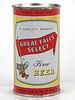 1960 Great Falls Select Fine Beer 12oz Flat Top Can 74-23 Great Falls, Montana