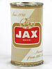 1962 Jax Beer 12oz Flat Top Can 86-20.2 New Orleans, Louisiana