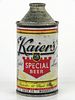 1952 Kaier's Special Beer 12oz Cone Top Can 170-20.2 Mahanoy City, Pennsylvania