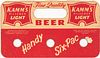 1946 Kamm's Pilsener Light Beer Six Pack Can Carrier Mishawaka, Indiana