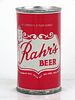 1958 Rahr's Beer (pink) 12oz Flat Top Can 117-20v1 Green Bay, Wisconsin