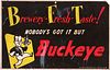 1940 Buckeye Beer Easel-Back Sign Sign Toledo, Ohio