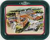 1988 Oldenberg Brewery Factory Scene 11 x 13¾ inch oval tray Serving Tray Newport, Kentucky