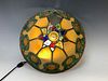 Chunk & Jeweled Glass Antique Lampshade