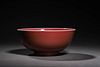 Qing: A Red Porcelain Bowl