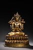 Ming: A Gilt Bronze Seated Buddha Statue
