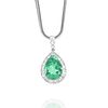 Emerald, Diamond, Platinum Necklace