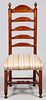 INLAID LADDER BACK UPHOLSTERED CHAIR