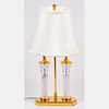 Waterford Crystal and Brass Table Lamp