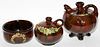 ZANESVILLE POTTERY VASES & BOWL EARLY 20TH C.