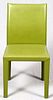 LIME GREEN LEATHER SIDE CHAIR
