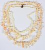 WHITE CORAL BRANCH NECKLACES THREE