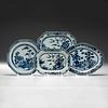 Chinese Export Blue & White Platters 