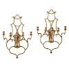 Continental Brass Wall Sconces 