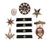 Gold Pins of Freemasons and Other Fraternal Groups 