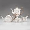 Contemporary English Sterling Tea and Coffee Service 