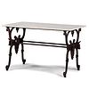 Cast Iron and Marble Top Butcher's Table 
