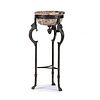 Parcel-Bronze Jardiniere Stand with Marble Basin 