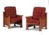 Reclining Spindle Armchairs by Bexley Heath Ltd. After Frank Lloyd Wright 