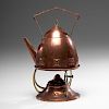 WMF Arts & Crafts Copper Teapot on Stand