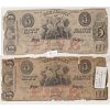 ALBANY CITY BANK 1863 $5 OBSOLETE NOTES