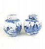 Two Chinese Blue & White Ginger Jars