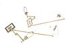 Pair of Brass and Lucite Sconces