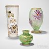 Two Daum Nancy Vases and a Mont Joye Vase