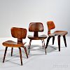 Three Early Charles Eames LCW Chairs