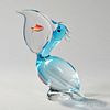 Pelican with Fish Glass Sculpture