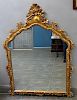 Carved and Giltwood over Mantel Mirror.