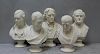 Group of 5 Antique Parian Busts.