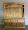 Rustic Pine Step Back Open Front Cabinet.
