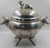 SILVER-PLATED. Silver-plate Cow Motif Tureen.