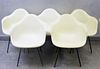 5 Early Eames DAX Chairs Including Rope Edge