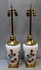 Decorative Pair of Hand Painted Chapman Lamps.