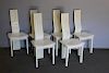 1980s Set of 6 Lacquered Dining Chairs.
