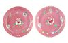 Pair of Chinese Low Bowls w/ Florals, Pink Ground