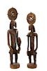 Pair, Large African Senufo Carved Ancestor Figures