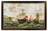 Contemporary, Ships In A Lively Breeze, Signed