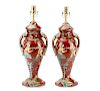 Pair, Hand Painted Chinoiserie Urn Table Lamps