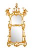 Chinese Chippendale Style Giltwood Mirror, 20th C.