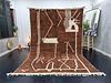 Stunning Artistic Brown Wool Carpet